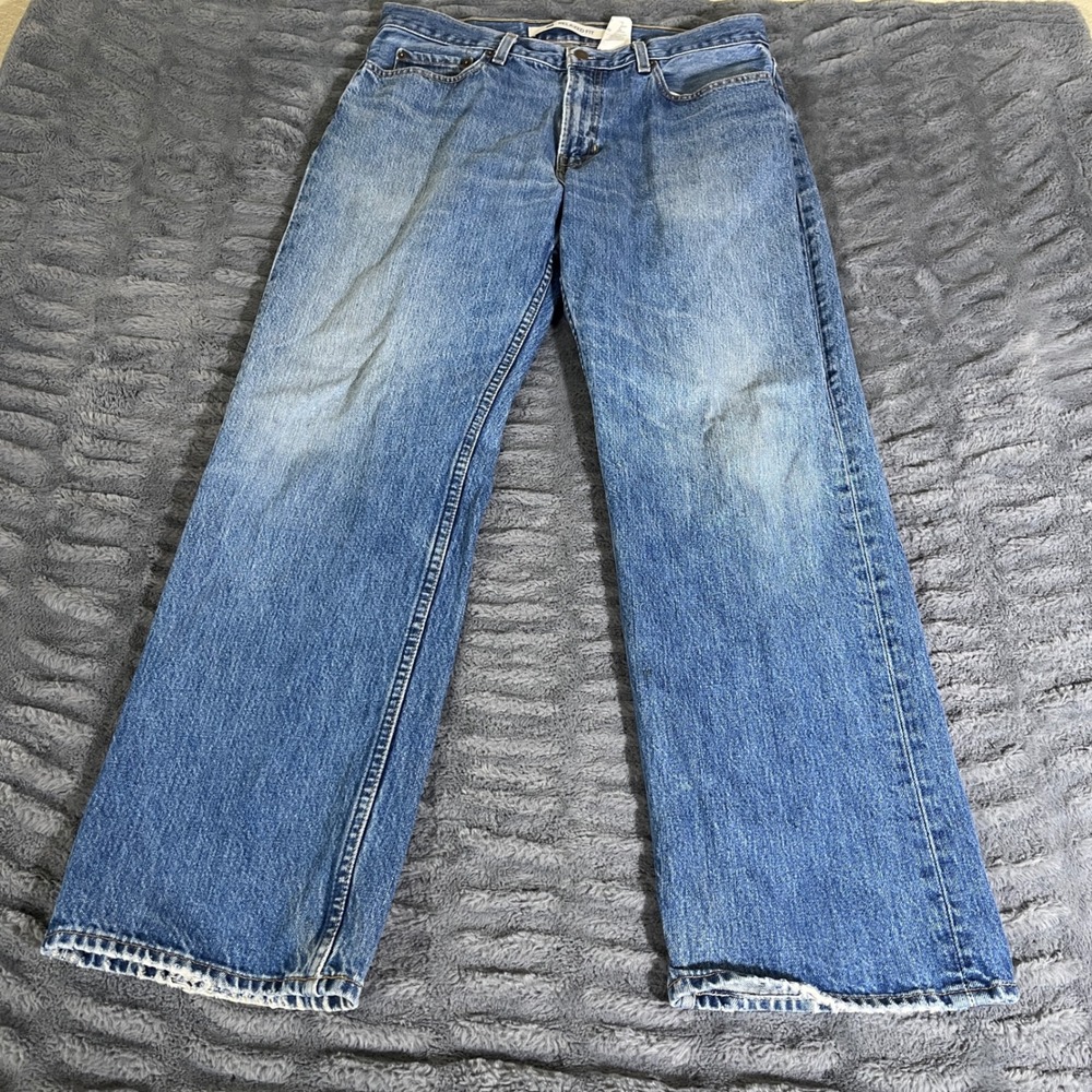 Gap Relaxed Fit Mens Blue Jeans 35x32 Medium Wash 100%‎ Cotton Vintage AP769